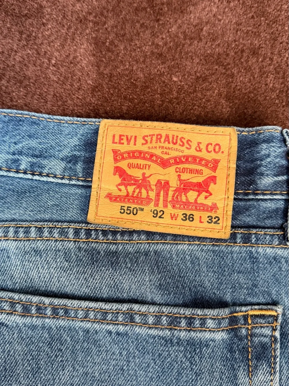 Levi’s 505 Men's Light Blue Washed Jeans 36 x 25.5